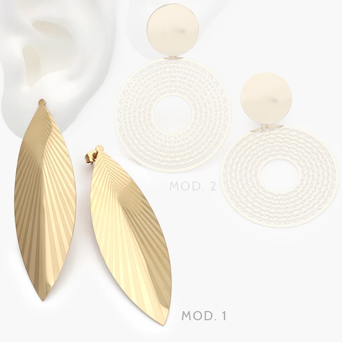 aa10327 Aretes Largos Acero Inoxidable 327 - Imagen 1