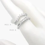 Anillo Zirconia Blanca Chapa de Rodio 651 - Modelo A - 7