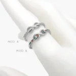 Anillo Infinito Zirconias Chapa de Rodio 659 - Modelo A - 7