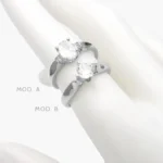 Anillo Solitario Zirconia Blanca Chapa de Rodio 667 - Modelo A - 7