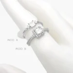Anillo Zirconia Chapa de Rodio 669