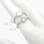 Anillo Zirconia Chapa de Rodio 672