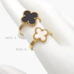 Anillo Flor Trébol Acero Inoxidable 675