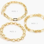 Pulso Eslabones Chapa de Oro 0280 - Modelo 1
