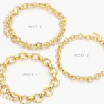 Pulso Eslabones Chapa de Oro 0281