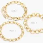 Pulso Eslabones Chapa de Oro 0282 - Modelo 1