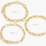 Pulso Eslabones Chapa de Oro 0283