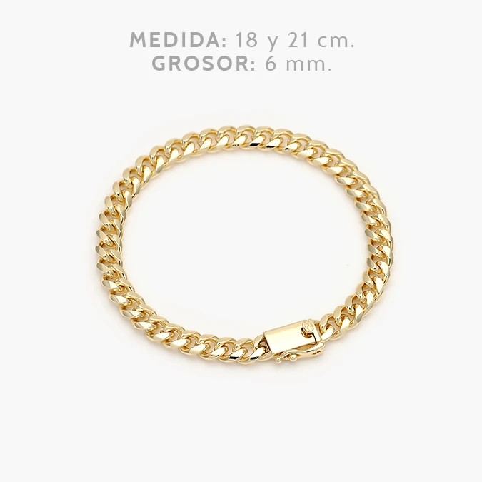 CP0286 Pulso Mónaco 6mm. Chapa de Oro 0286 - Imagen 1