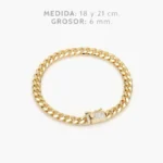 Pulso Mónaco 6mm. Chapa de Oro 0288