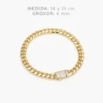 Pulso Mónaco 6mm. Chapa de Oro 0291