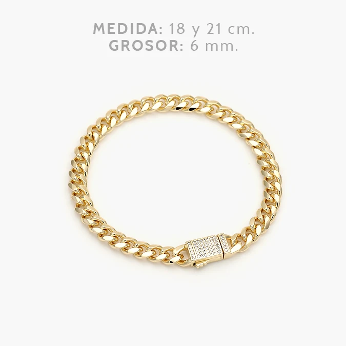 CP0291 Pulso Mónaco 6mm. Chapa de Oro 0291 - Imagen 1