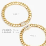 Pulso Mónaco 8mm. Chapa de Oro 0293 - Modelo 1