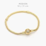 Pulso para Charms Esfera Corazón Chapa de Oro 010