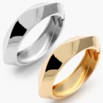 Brazalete Chunky Liso Sin Piedras Chapa de Oro 755 - Oro