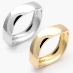 Brazalete Chunky Liso Sin Piedras Chapa de Oro 756