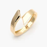 Brazalete Chunky Liso Sin Piedras Chapa de Oro 761