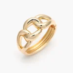 Brazalete Chunky Eslabones Liso Sin Piedras Chapa de Oro 762