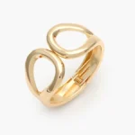 Brazalete Chunky Liso Sin Piedras Chapa de Oro 764