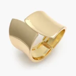 Brazalete Chunky Liso Sin Piedras Chapa de Oro 765