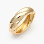 Brazalete Chunky Liso Sin Piedras Chapa de Oro 768