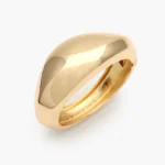Brazalete Chunky Liso Sin Piedras Chapa de Oro 769