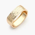 Brazalete Chunky Liso Sin Piedras Chapa de Oro 770
