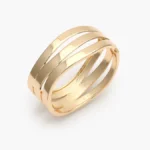 Brazalete Chunky Liso Sin Piedras Chapa de Oro 775