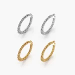 Arracadas Lisas Sin Piedras Acero Inoxidable 284 - Oro