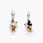 Dije Mickey & Minnie Acero Inoxidable 721