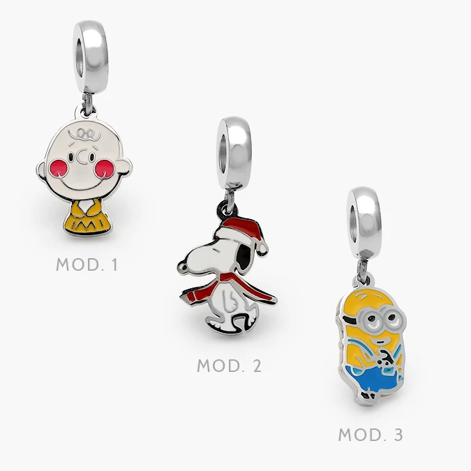 ACH0722 Dije Snoopy & Minion Acero Inoxidable 722 - Imagen 1