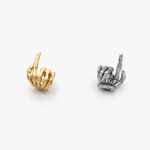 Dije Mano Esqueleto Acero Inoxidable 731 - Oro