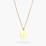 Collar Óvalo Corazón para Grabar Acero Inoxidable 4