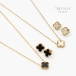 Juego Flores Trébol Acero Inoxidable 181