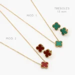 Juego Flores Trébol Acero Inoxidable 182 - Modelo 1