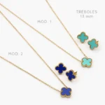 Juego Flores Trébol Acero Inoxidable 183