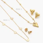 Juego Corazones Acero Inoxidable 188