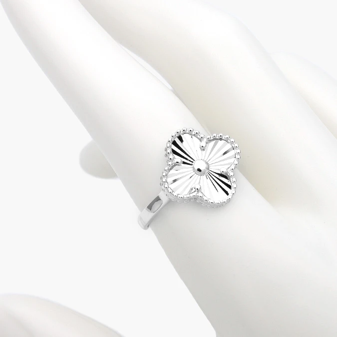 PBA-224 Anillo Plata .925 Flor Trébol 0224 - Imagen 1