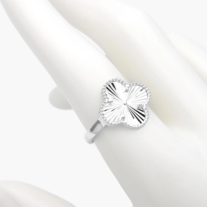 PBA-225 Anillo Plata .925 Flor Trébol 0225 - Imagen 1