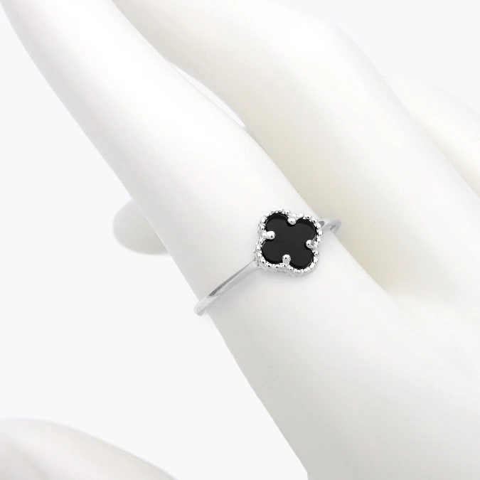 PBA-227 Anillo Plata .925 Flor Trébol 0227 - Imagen 1