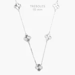 Collar Plata .925 Flores Trébol 0122