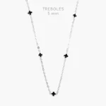 Collar Plata .925 Flores Trébol 0124