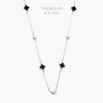 Collar Plata .925 Flores Trébol 0125