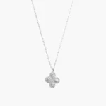 Collar Plata .925 Flores Trébol 0128