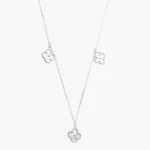 Collar Plata .925 Flores Trébol 0129