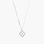 Collar Plata .925 Flores Trébol 0132