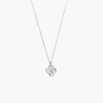 Collar Plata .925 Flores Trébol 0138