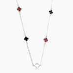 Collar Plata .925 Flores Trébol 0140
