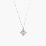 Collar Plata .925 Flores Trébol 0142