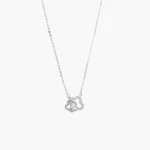 Collar Plata .925 Flores Trébol 0144