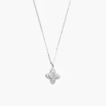 Collar Plata .925 Flores Trébol 0150